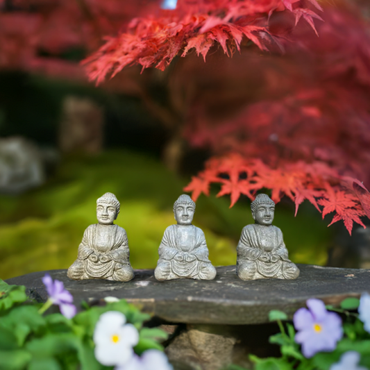 Mini Buddha Concrete Statuary for Garden or Home